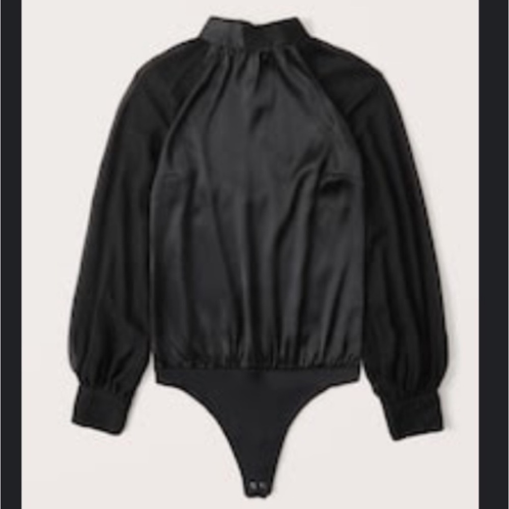 ABERCROMBIE & FITCH Black Silk Bodysuit